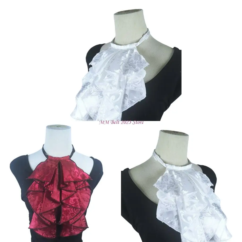 49ME Victorian Ruff Collar Multilayer Lace Drape Collar for Formal Event Stage Show
49ME Victorian Ruff Collar Multilayer Lace Drape Collar for Formal Event Stage Show