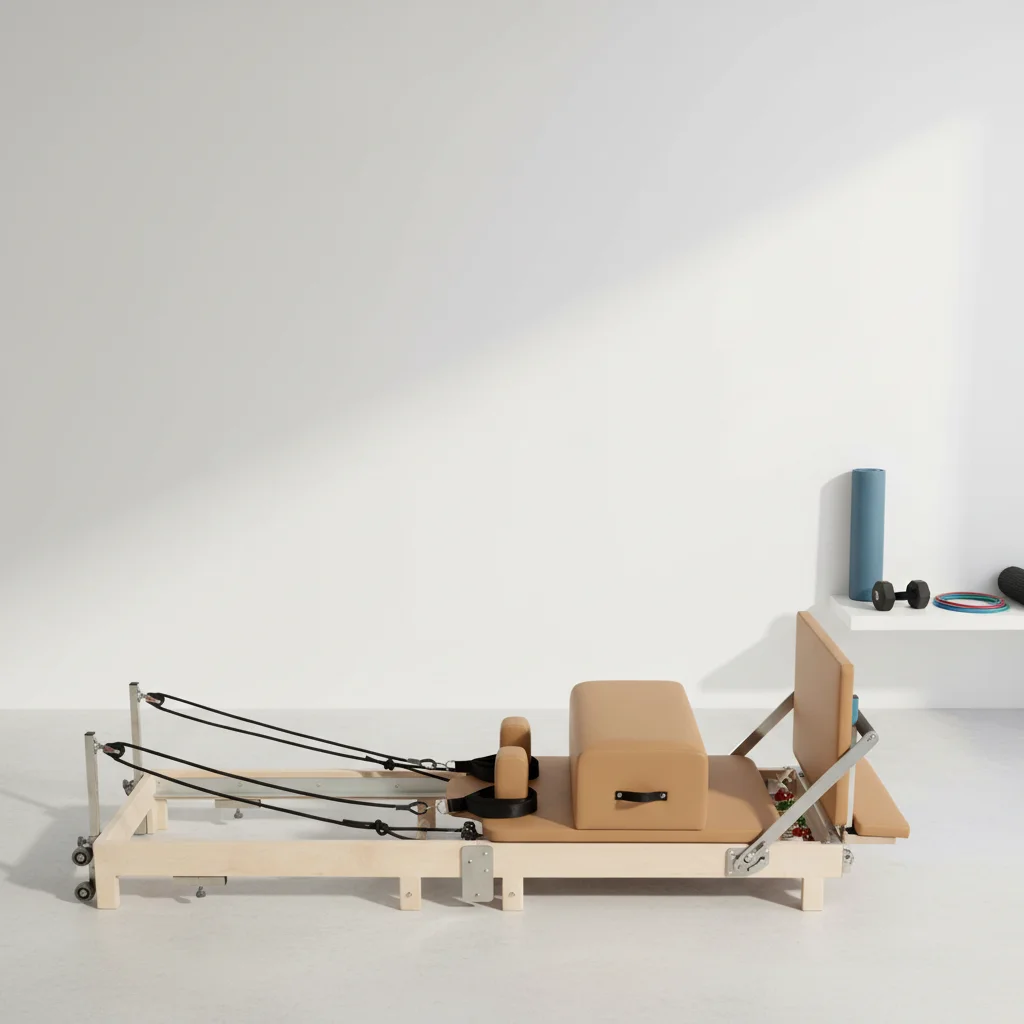 Space-Saving Maple Wood Foldable Pilates Reformer
Space-Saving Maple Wood Foldable Pilates Reformer