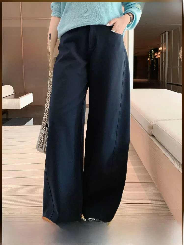 MeiYang Cosine Fleece Lined Commuter Casual Wide Leg Pants High Waist Zipper Polyester Fiber Winter Warm Trousers
MeiYang Cosine Fleece Lined Commuter Casual Wide Leg Pants High Waist Zipper Polyester Fiber Winter Warm Trousers