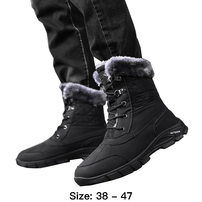 High quality ankle length leather snow boots for men new 2024 winter outdoor hiking mountain fur plush warm shoe grey green
High quality ankle length leather snow boots for men new 2024 winter outdoor hiking mountain fur plush warm shoe grey green