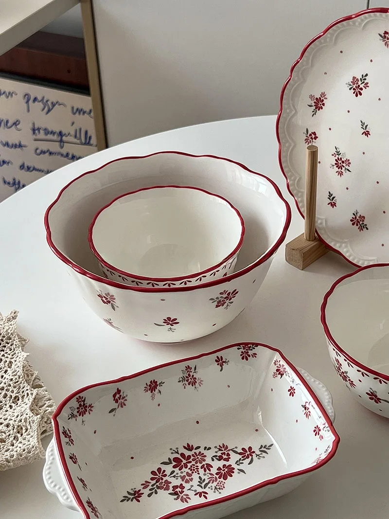 Red Lace Underglaze Cerc Floral Dinnerware Set Sugar Miss Ins Retro Sle Plant Floral Pattern Flat Plate Korean Version
Red Lace Underglaze Cerc Floral Dinnerware Set Sugar Miss Ins Retro Sle Plant Floral Pattern Flat Plate Korean Version