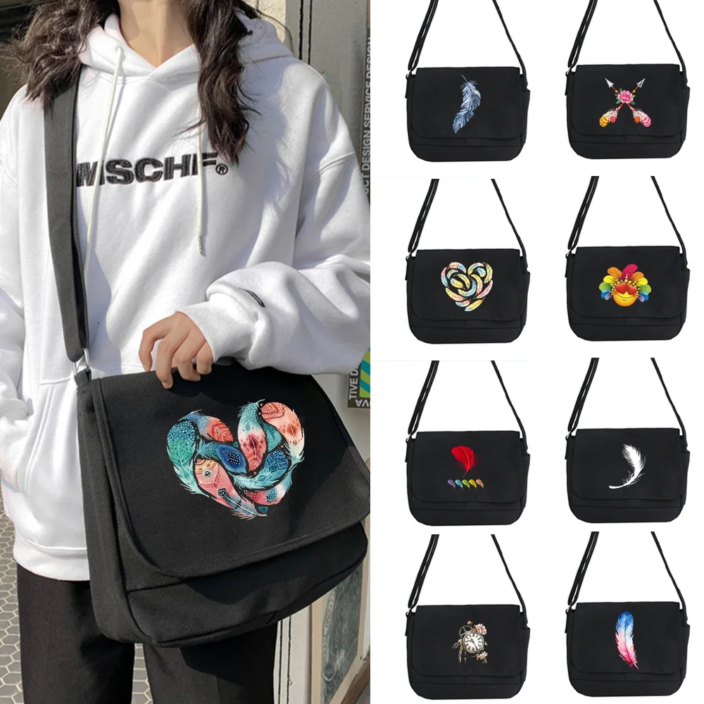 Feather Pattern Joker Crossbody Bag Multifunctional Adjustable Shoulder Strap Commuter Bag Large Capacity Shoulder Bag
Feather Pattern Joker Crossbody Bag Multifunctional Adjustable Shoulder Strap Commuter Bag Large Capacity Shoulder Bag