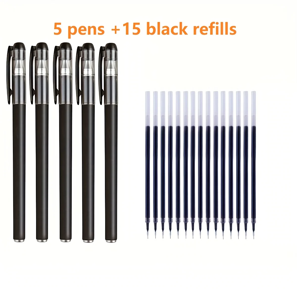 20pcs Set of Quick-Dry Gel Pens, 0.5mm Fine Tip, Black Ink - Ideal for Office and Everyday Use
20pcs Set of Quick-Dry Gel Pens, 0.5mm Fine Tip, Black Ink - Ideal for Office and Everyday Use