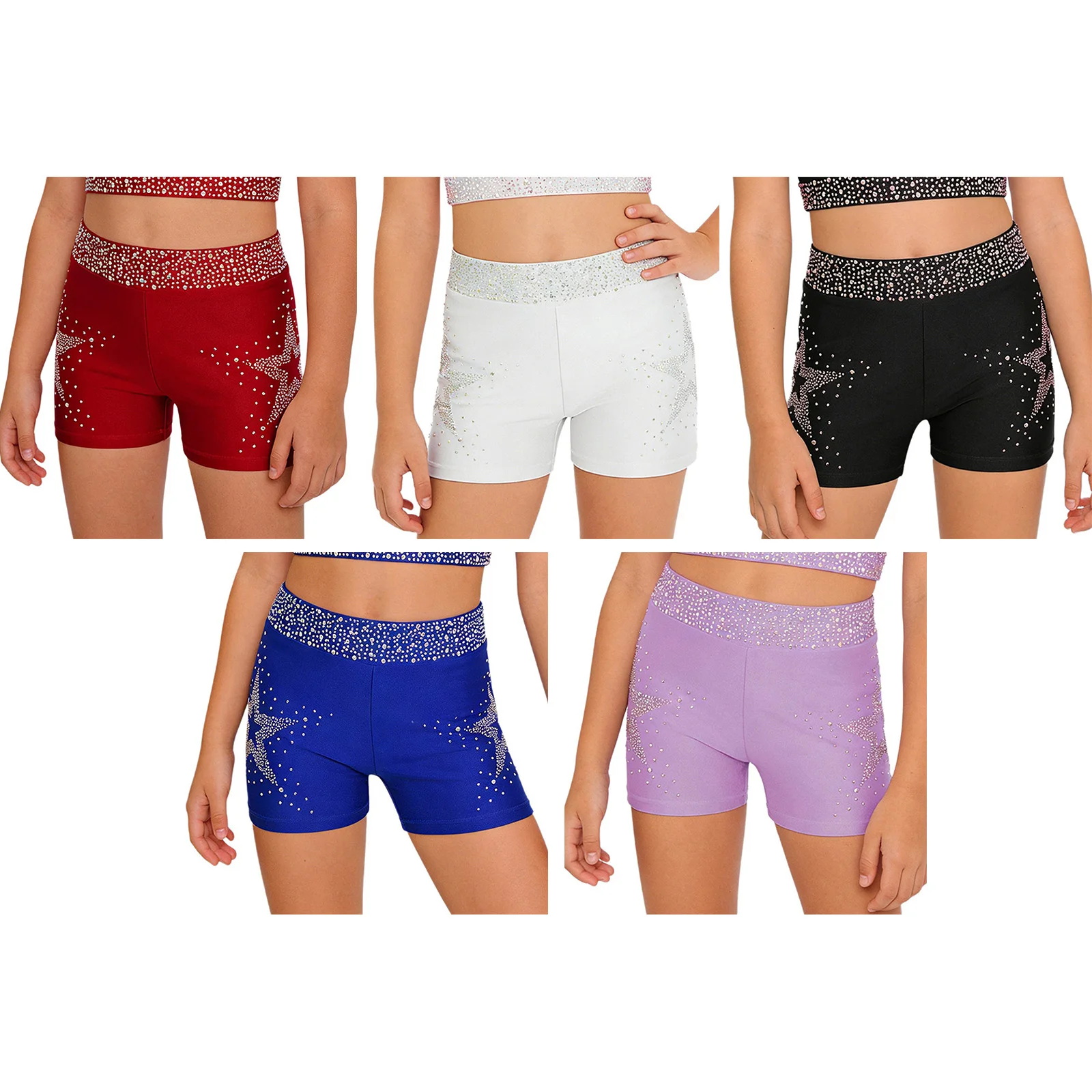 Kids Girls Sparkling Stars Rhinestone Rhythmic Dance Gymnastics Costume Elastic Waistband Shorts Ballet Figure Skating Costumes
Kids Girls Sparkling Stars Rhinestone Rhythmic Dance Gymnastics Costume Elastic Waistband Shorts Ballet Figure Skating Costumes