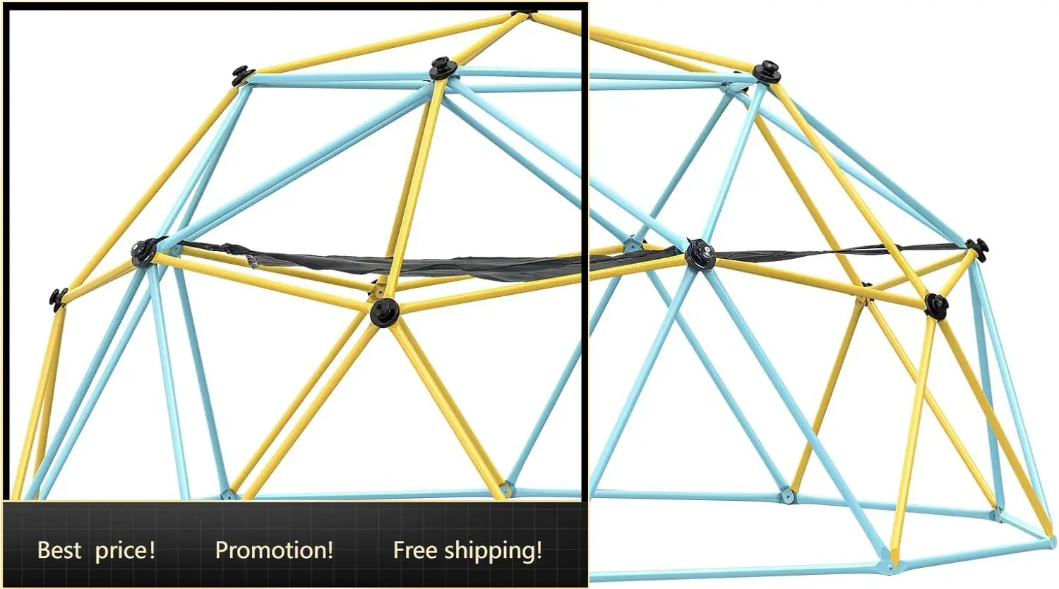 VEVOR Climbing Dome, 10FT Geometric Dome Climber with Hammock and Swing, Jungle Gym Supports 750LBS and Easy Assembly for Kids 3
VEVOR Climbing Dome, 10FT Geometric Dome Climber with Hammock and Swing, Jungle Gym Supports 750LBS and Easy Assembly for Kids 3