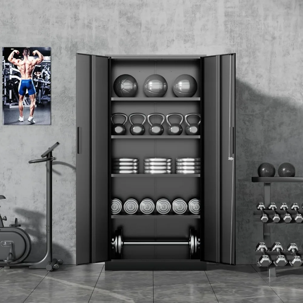 72” Metal Storage Cabinet, Garage Cabinets and Storage System with Doors and Shelves, Tall Lockable Tool Cabinet
72” Metal Storage Cabinet, Garage Cabinets and Storage System with Doors and Shelves, Tall Lockable Tool Cabinet