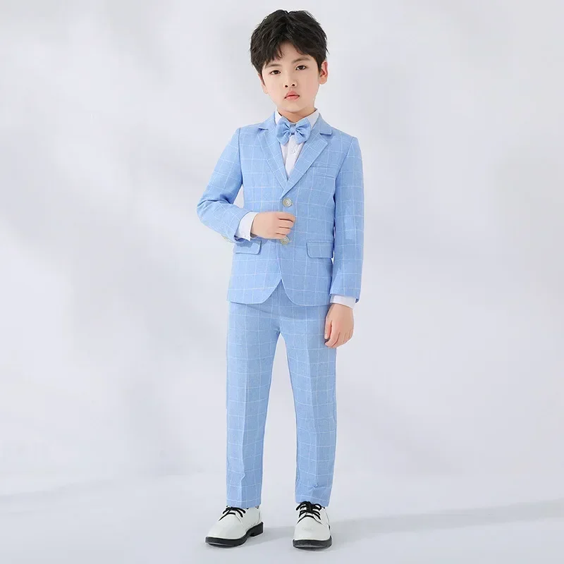 Children's Spring New British Plaid Dress Suit Set Boys' Photography Hosting Performance Flower Wedding Costume Kids Blazer Pant
Children's Spring New British Plaid Dress Suit Set Boys' Photography Hosting Performance Flower Wedding Costume Kids Blazer Pant