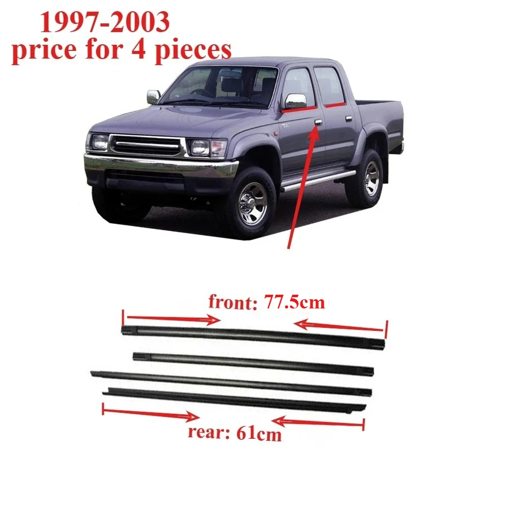 4 Pcs Window Glass Rubber for Hilux 1997-2003 Weatherstrip Moulding for Toyota Hilux Glass Seals 68161-35020 N140-N170 6th
4 Pcs Window Glass Rubber for Hilux 1997-2003 Weatherstrip Moulding for Toyota Hilux Glass Seals 68161-35020 N140-N170 6th