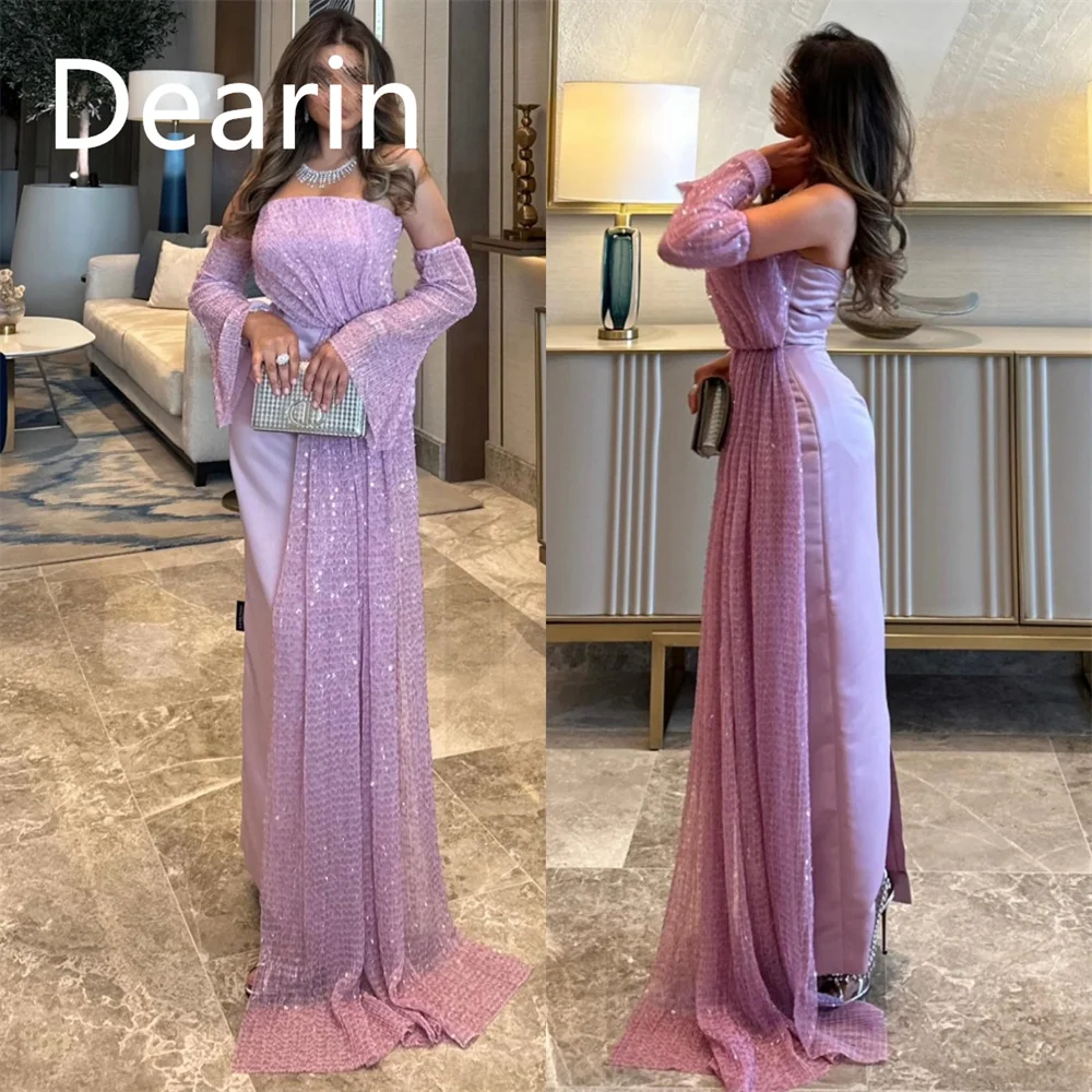 Customized Evening Gown Prom Women Dearin Strapless Column Floor Length Skirts Sequin Bespoke Occasion Dresses Formal Dress
Customized Evening Gown Prom Women Dearin Strapless Column Floor Length Skirts Sequin Bespoke Occasion Dresses Formal Dress