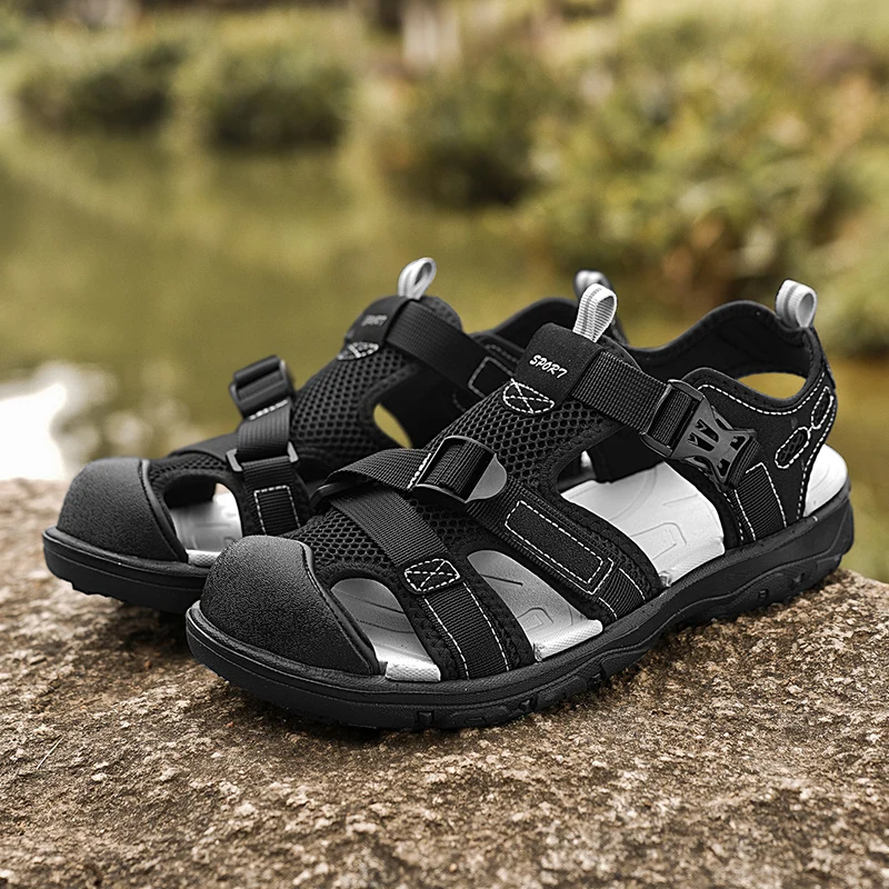 New Summer Men's Sandals Fashion Casual Sport Sandals Baotou Beach Sandals Outdoor Non Slip Treking Sandal Sandalias Hombre40-45
New Summer Men's Sandals Fashion Casual Sport Sandals Baotou Beach Sandals Outdoor Non Slip Treking Sandal Sandalias Hombre40-45
