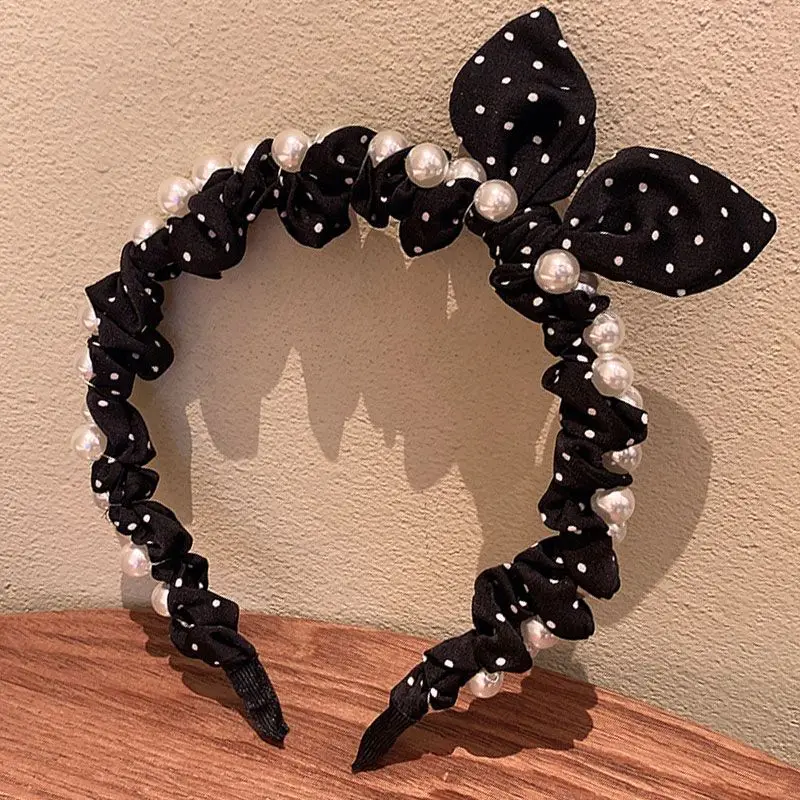 Korean Style Pearl Bow Headband Cute Polka Dot Hair Hoop Vintage Sweet Hair Accessories Ins Fashion Wide Hairband for Women Girl
Korean Style Pearl Bow Headband Cute Polka Dot Hair Hoop Vintage Sweet Hair Accessories Ins Fashion Wide Hairband for Women Girl