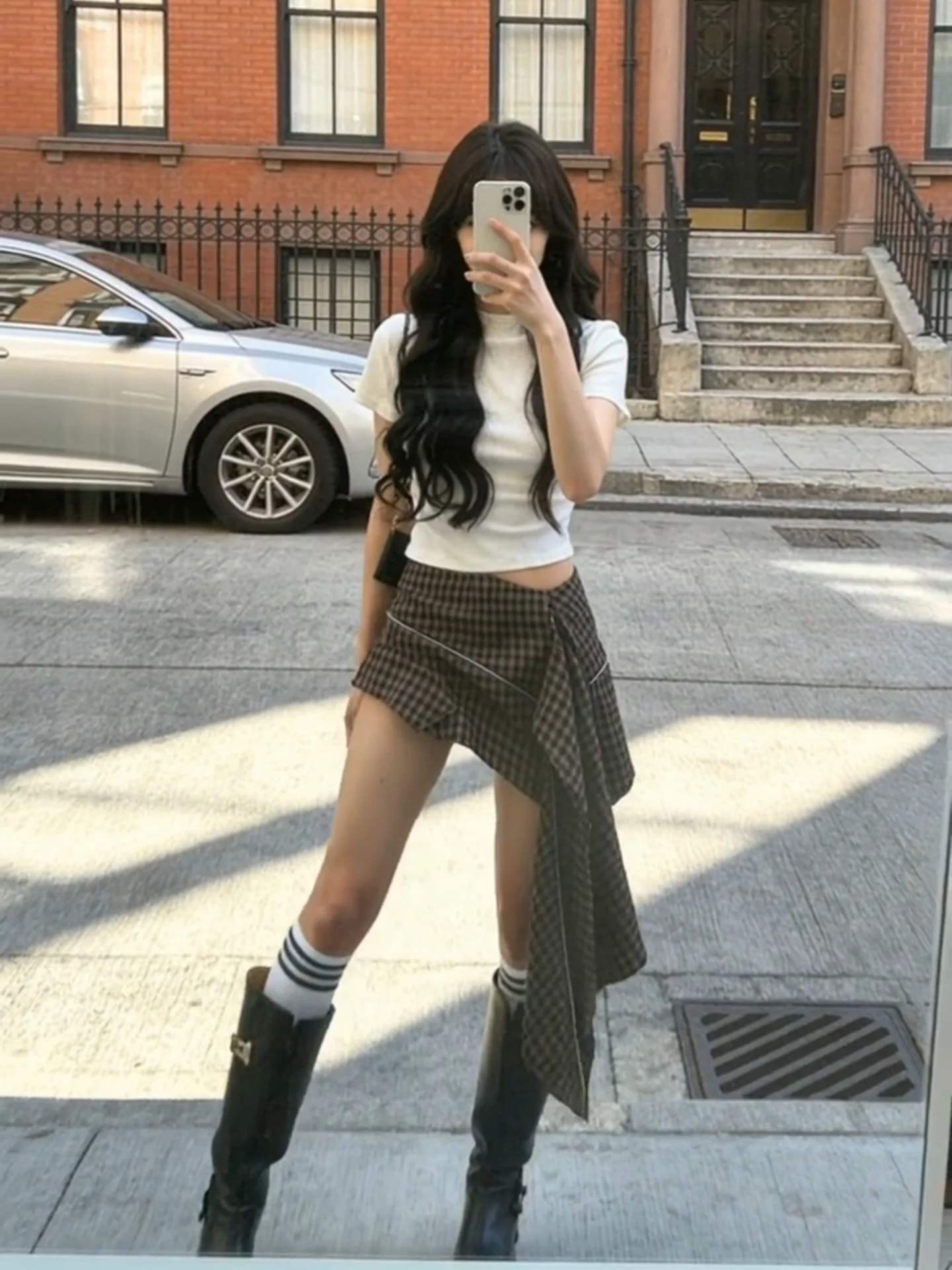 Retro Plaid Asymmetrical A-Line Skirt High Waist Sexy Design Summer Short Skirt for Women Casual Polyester Fiber
Retro Plaid Asymmetrical A-Line Skirt High Waist Sexy Design Summer Short Skirt for Women Casual Polyester Fiber