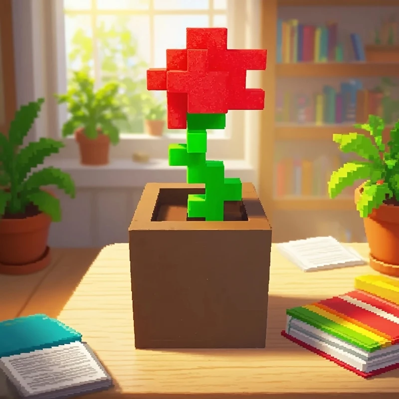 1 Piece Pixel Rose Flower 3D Printed Unique Flower Plastic Flower Item Suitable for Bedside Table Office Desk Furniture Decor
1 Piece Pixel Rose Flower 3D Printed Unique Flower Plastic Flower Item Suitable for Bedside Table Office Desk Furniture Decor