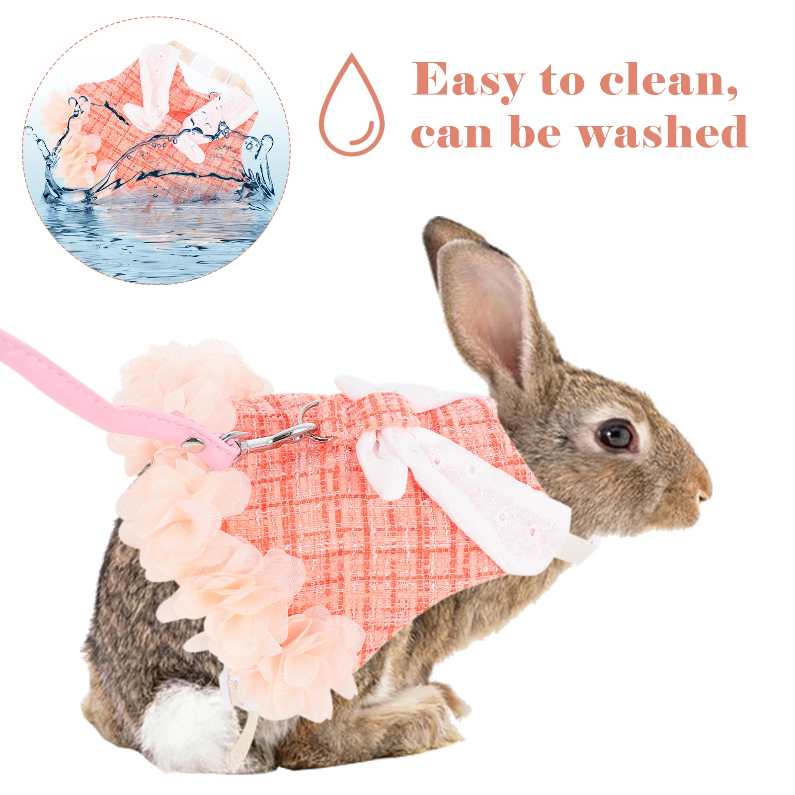 Pet Rabbit Clothes Bunny Harness Dress Leash Small Decorative Cotton Outdoor Fashion Comfort Sleeveless Portable
Pet Rabbit Clothes Bunny Harness Dress Leash Small Decorative Cotton Outdoor Fashion Comfort Sleeveless Portable