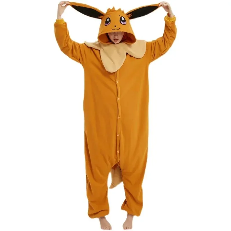 Brown Eevee Adult Onesies Kigurumi Cartoon Animal Fleece Unisex Pyjama Halloween Christmas Cosplay Costume Holiday Party Clothes
Brown Eevee Adult Onesies Kigurumi Cartoon Animal Fleece Unisex Pyjama Halloween Christmas Cosplay Costume Holiday Party Clothes