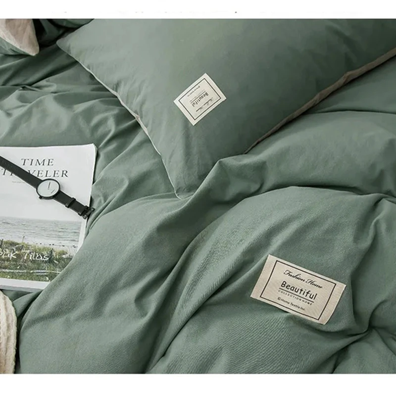 Home Textile Solid Color Duvet Cover Pillow Case Bed Sheet AB Side Quilt Cover Boy Kid Teen Girl Bedding Linens Set King Queen
Home Textile Solid Color Duvet Cover Pillow Case Bed Sheet AB Side Quilt Cover Boy Kid Teen Girl Bedding Linens Set King Queen