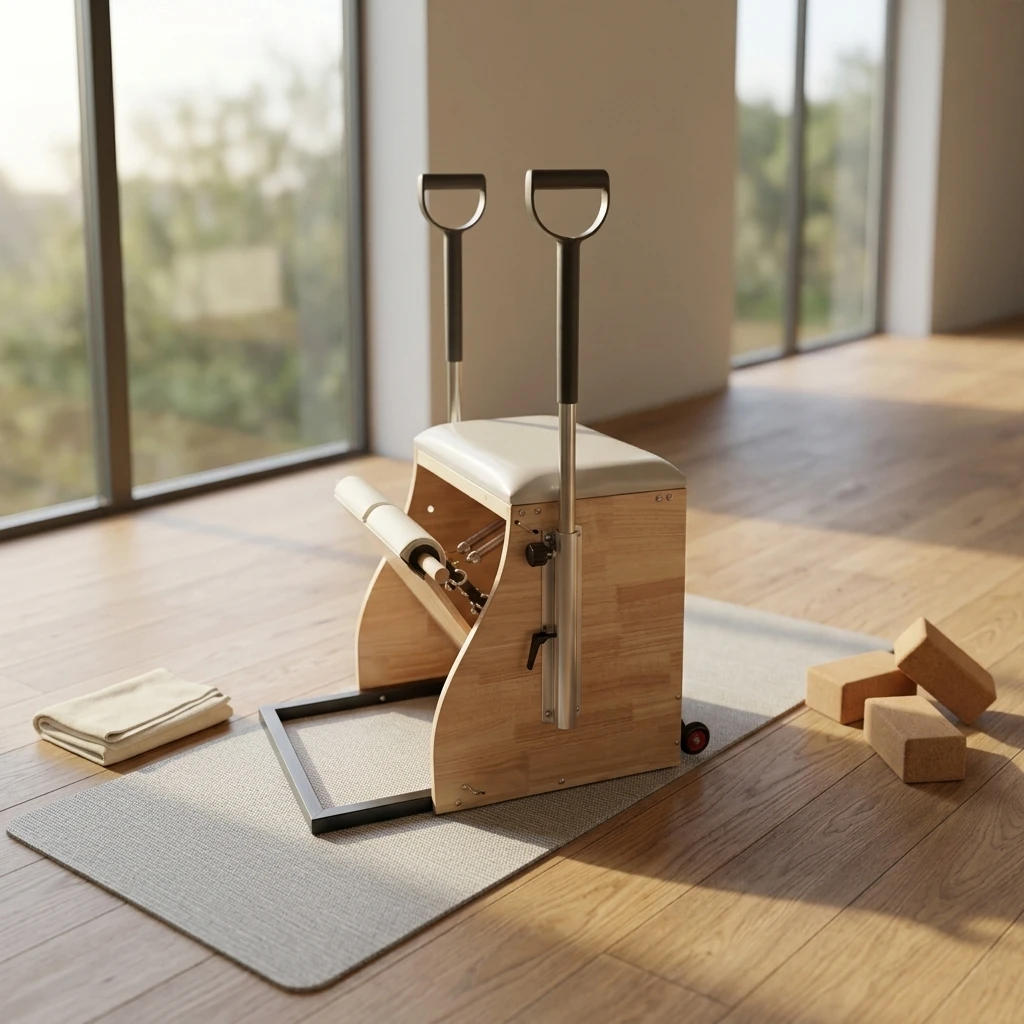 Oak Wood Pilates Wunda Chair Pedal Handle Spring Combination Suitable for Strength Training
Oak Wood Pilates Wunda Chair Pedal Handle Spring Combination Suitable for Strength Training