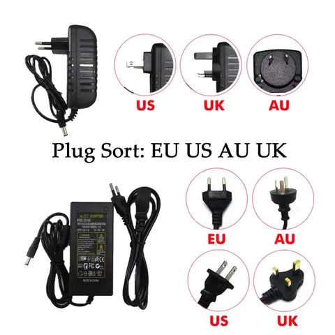 Fonte de alimentação led dc 5v 12v 24v ac 110v ~ 220v transformador de iluminação 1a 2a 3a 4a 5a 6a 8a 10a adaptadores de energia para roteador de câmera cctv
