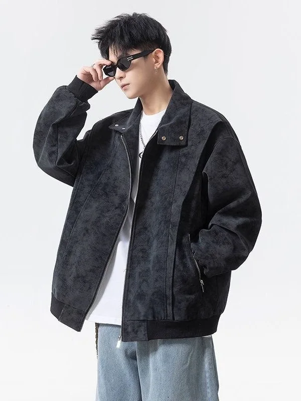 Мужская свободная куртка из искусственной кожи в американском стиле, бейсбольная, унисекс, модная, повседневная, весенне-осенняя, на молнии, с коротким рукавом
Мужская свободная куртка из искусственной кожи в американском стиле, бейсбольная, унисекс, модная, повседневная, весенне-осенняя, на молнии, с коротким рукавом