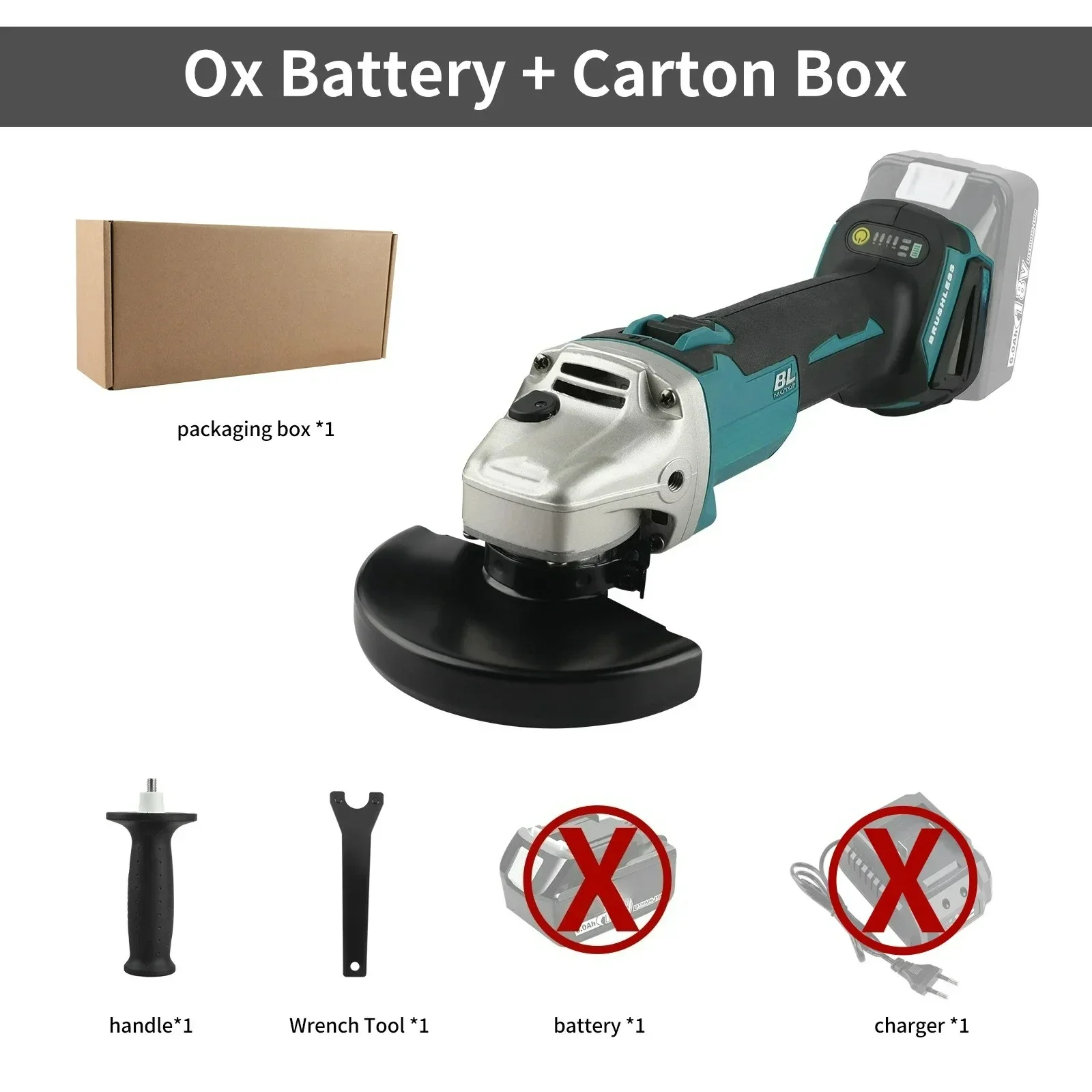 For Makita 18V Cutting and Polishing Lithium Battery Angle grinder Brushless Angle Grinder Multi purpose Battery Electric Tool
For Makita 18V Cutting and Polishing Lithium Battery Angle grinder Brushless Angle Grinder Multi purpose Battery Electric Tool