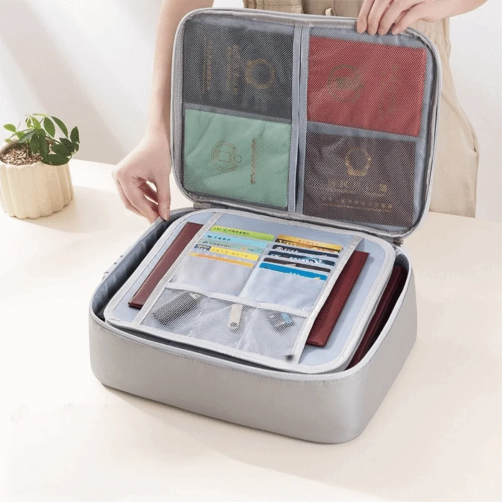 Waterproof Fireproof Document Bag Multi-Layer Large Capacity Travel File Handbag Zipper Closure Password Lock
Waterproof Fireproof Document Bag Multi-Layer Large Capacity Travel File Handbag Zipper Closure Password Lock