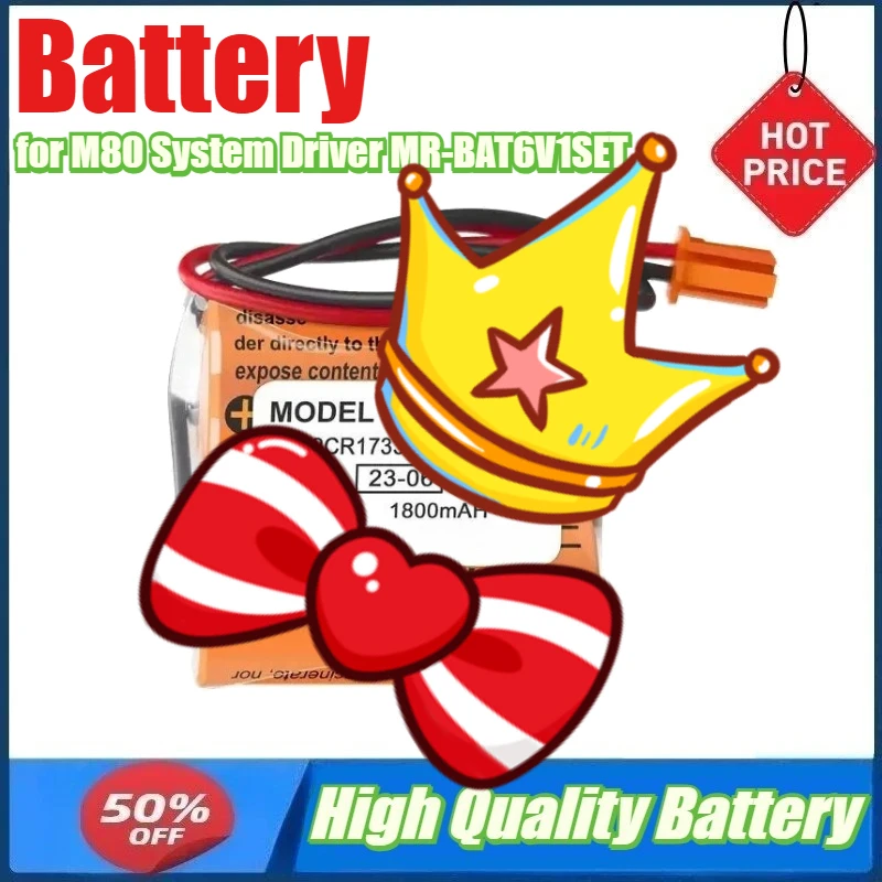 6V Battery for M80 System Driver MR-BAT6V1SET MR-J4 2CR17335A WK17 Servo Lithium Battery
6V Battery for M80 System Driver MR-BAT6V1SET MR-J4 2CR17335A WK17 Servo Lithium Battery