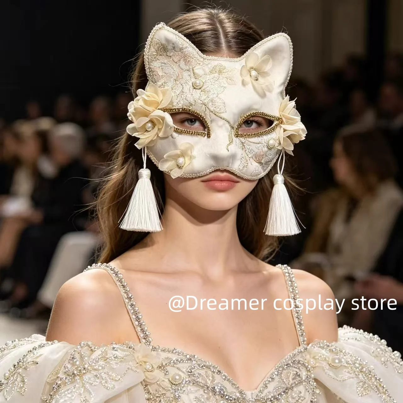 2026 New Cat-Ear Mask Half-Face Makeup Dance Party Lace Flower Tassel Mask
2026 New Cat-Ear Mask Half-Face Makeup Dance Party Lace Flower Tassel Mask