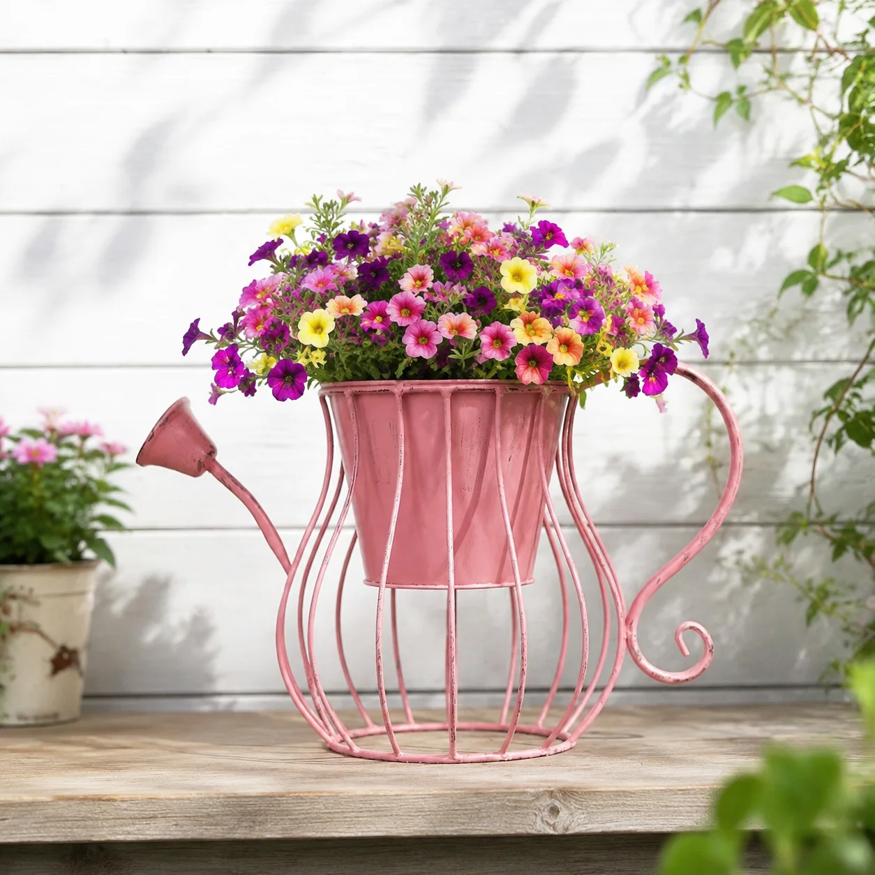 LH retro wrought iron bar water bottle flower pot wall hanging garden balcony decoration
LH retro wrought iron bar water bottle flower pot wall hanging garden balcony decoration