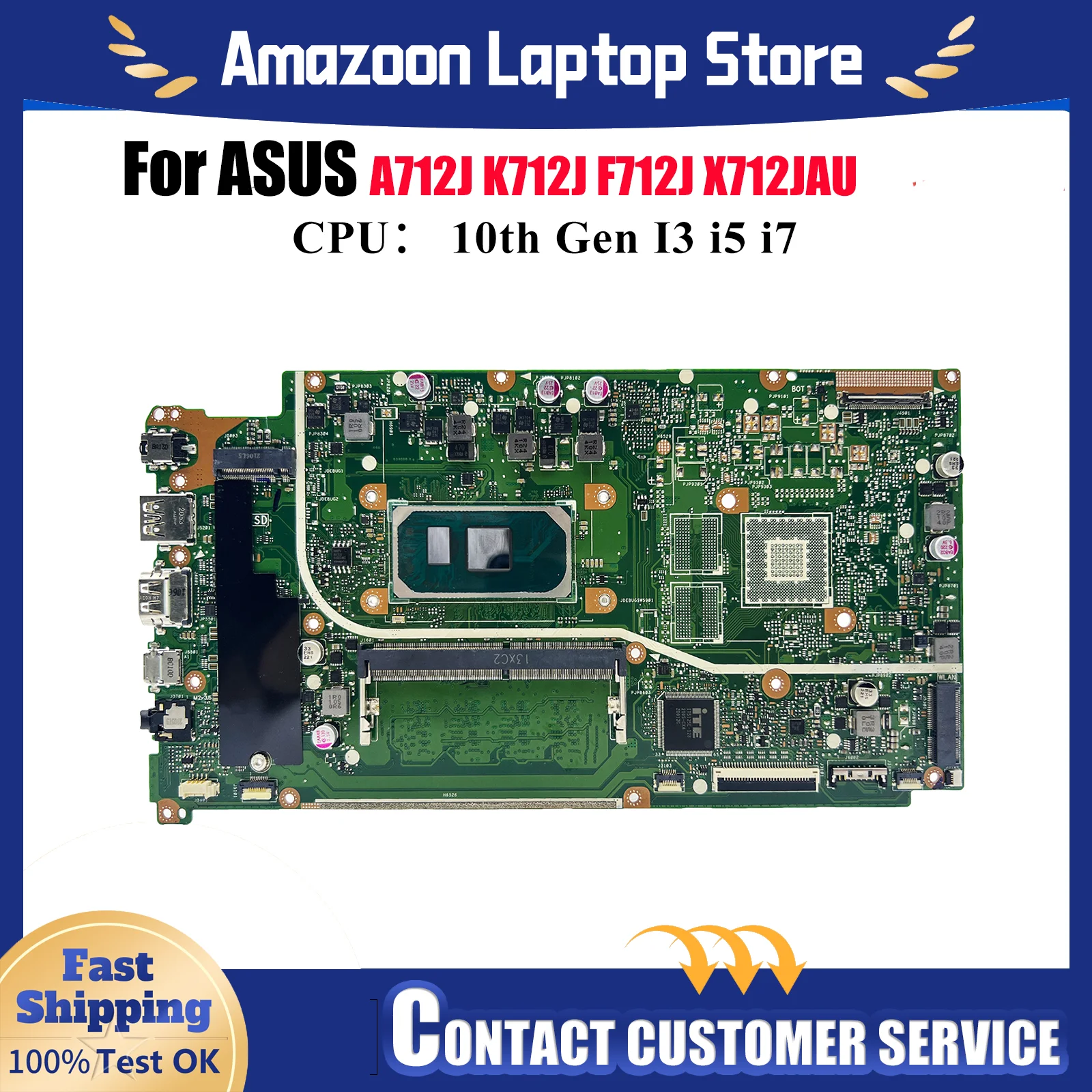 X712JAU Laptop Motherboard For ASUS X712JP K712J X712J X712JAU S712J F712J A712J X712JAW Mainboard 10th Gen I3 i5 i7 100% tests
X712JAU Laptop Motherboard For ASUS X712JP K712J X712J X712JAU S712J F712J A712J X712JAW Mainboard 10th Gen I3 i5 i7 100% tests