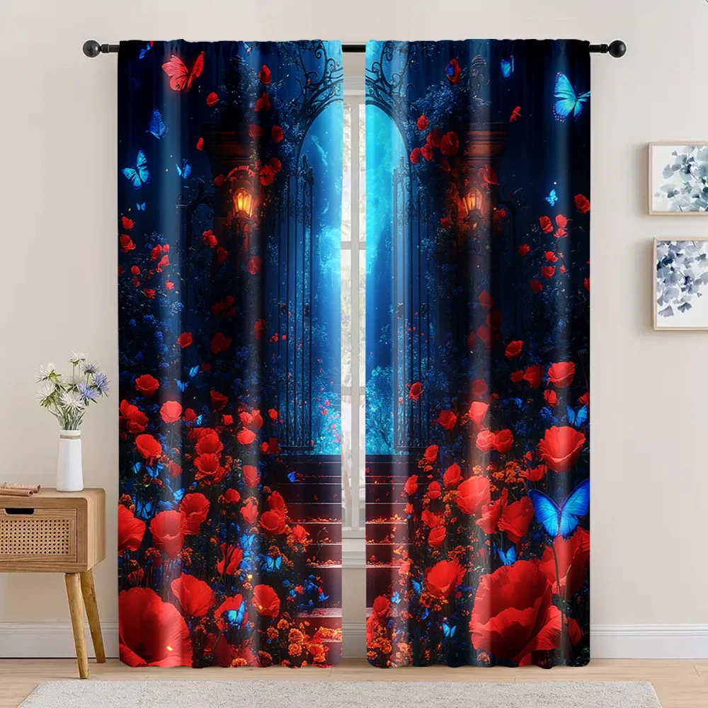 2pc, Party Window Curtains Red flowers_ moonlight night2 Blackout Polyester Versatile Use for All Occasions decorate
2pc, Party Window Curtains Red flowers_ moonlight night2 Blackout Polyester Versatile Use for All Occasions decorate