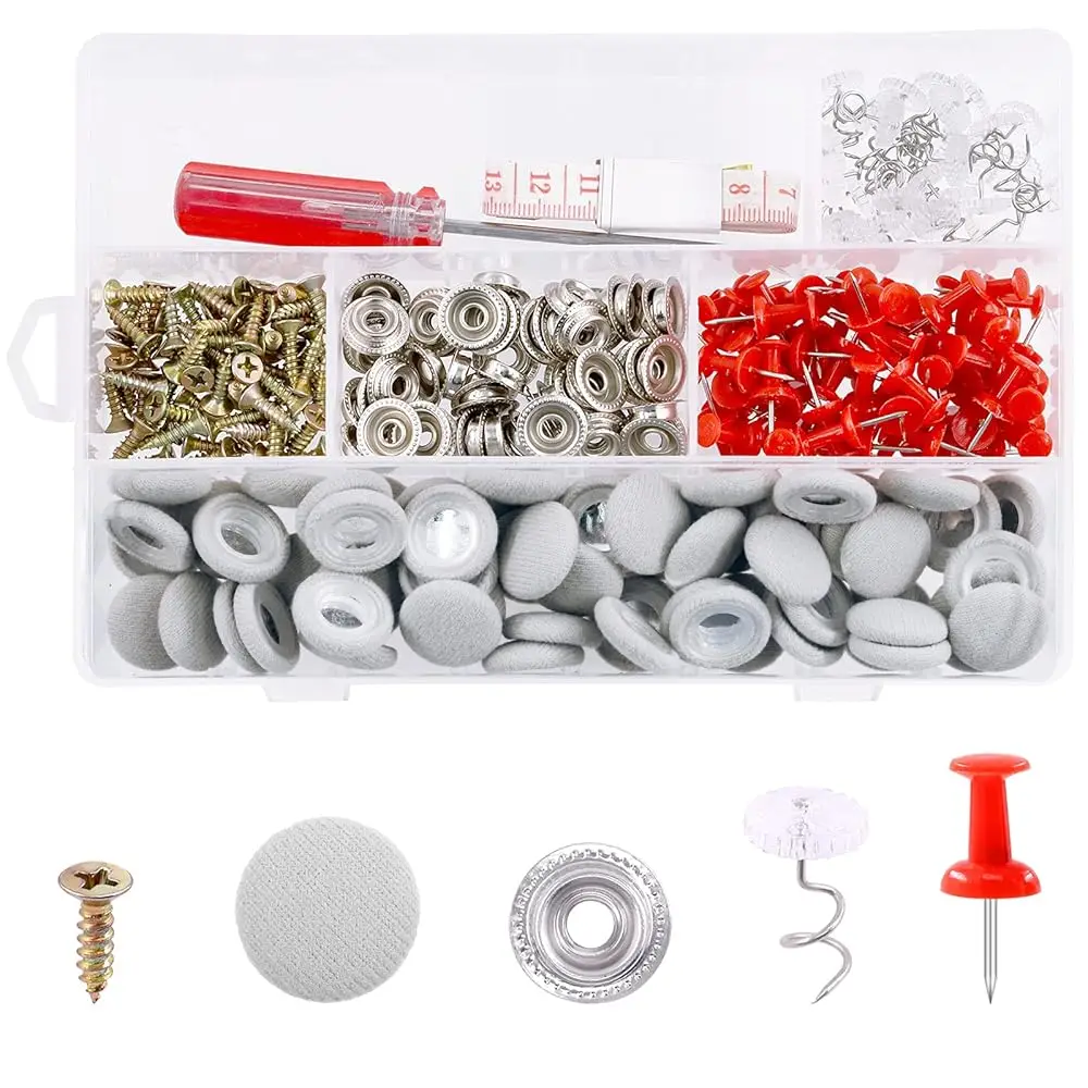 272Pcs Velvet Grey Car Roof Headliner Repair Rivets Repair Button with Twist Pins and Installation Tool Kit, Bed Skirt Pins
272Pcs Velvet Grey Car Roof Headliner Repair Rivets Repair Button with Twist Pins and Installation Tool Kit, Bed Skirt Pins