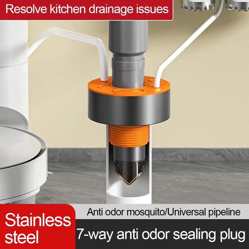 7 in 1 Sink Drain Pipe Adapter Sealing Ring Multifunctional Dishwasher Water Pipe Connector Anti Odor Universal
7 in 1 Sink Drain Pipe Adapter Sealing Ring Multifunctional Dishwasher Water Pipe Connector Anti Odor Universal