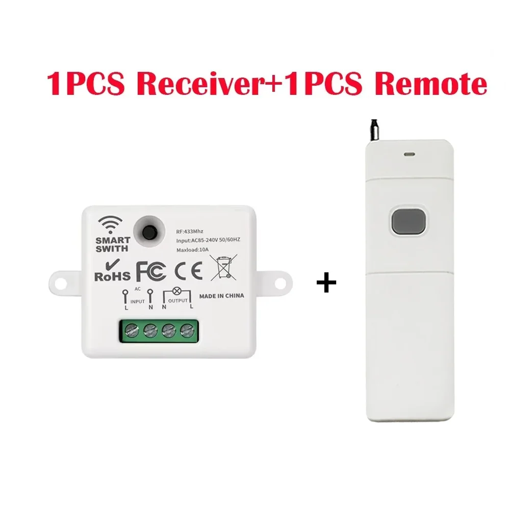 433MHz Wireless Remote Control Light Switch 220V 110V 10A Relay Receiver Mini Round Button Wall Panel Switch For LED Lamp
433MHz Wireless Remote Control Light Switch 220V 110V 10A Relay Receiver Mini Round Button Wall Panel Switch For LED Lamp