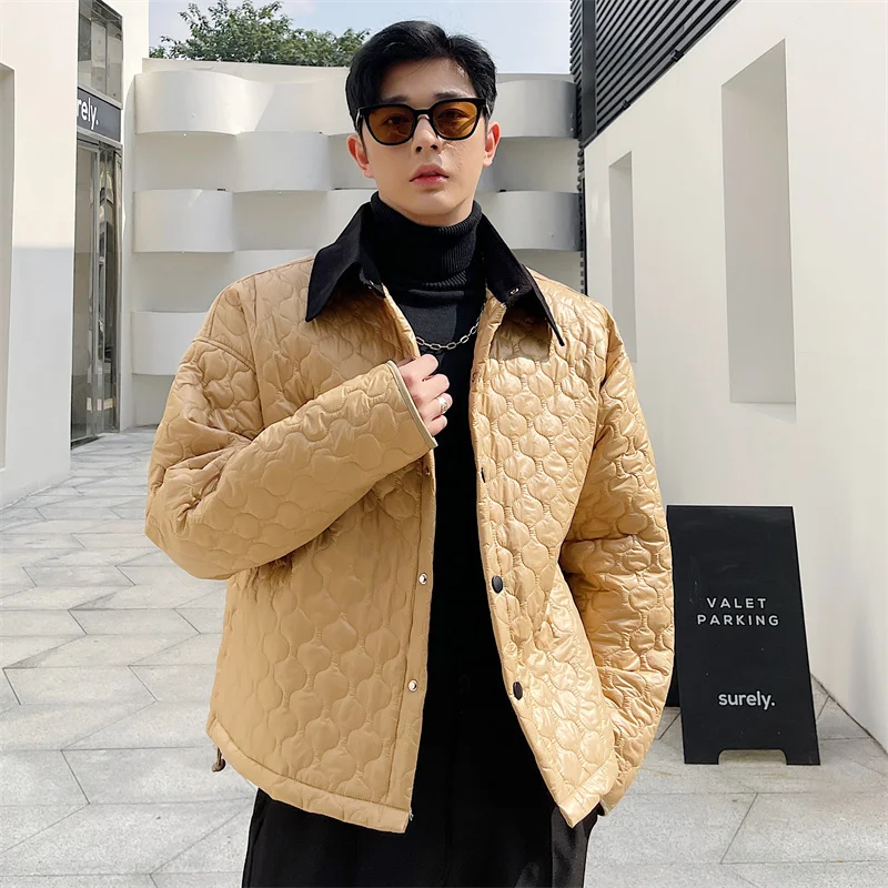 Korean Style Thickening Men's Padded Jackets Solid Color Single Breasted Turn Down Collar Winter 2024 Fashion Male Coats
Korean Style Thickening Men's Padded Jackets Solid Color Single Breasted Turn Down Collar Winter 2024 Fashion Male Coats