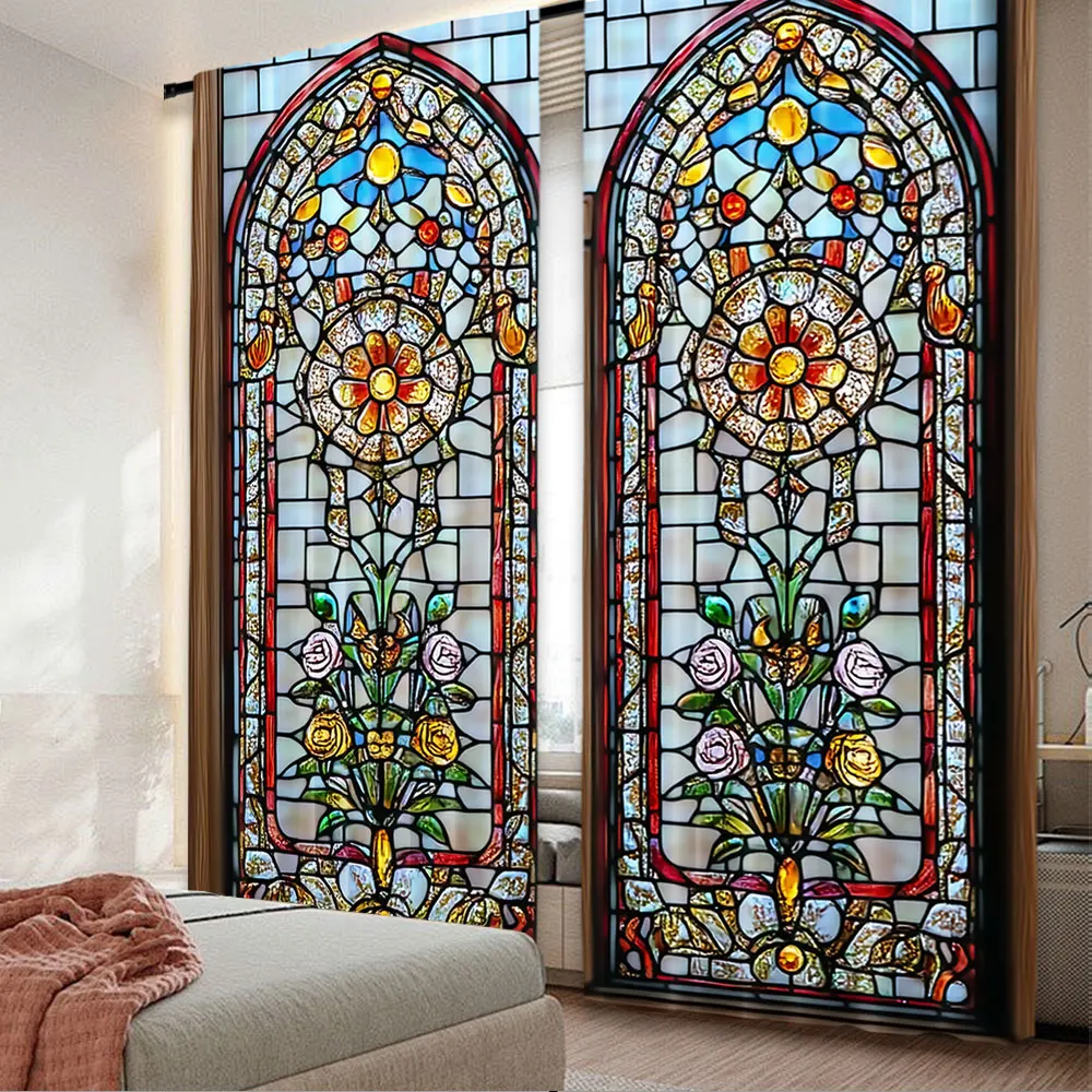 2Pcs European Chic Gothic Floral Curtains Colorful Curtains Suitable For Bedroom Bathroom Living Room Dining Room Study Room
2Pcs European Chic Gothic Floral Curtains Colorful Curtains Suitable For Bedroom Bathroom Living Room Dining Room Study Room