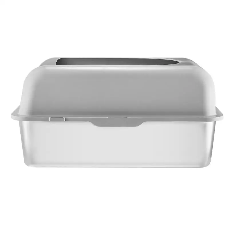 Cat Litter Box, 6 inches Deep, XL Extra Large Stainless Steel Cat Litter Box with Scoop, Wide Filtering Foot Board & High Sides, Enclosed Odor-Free Easy-to-Clean Litter Box, Fit for Big Cats
Cat Litter Box, 6 inches Deep, XL Extra Large Stainless Steel Cat Litter Box with Scoop, Wide Filtering Foot Board & High Sides, Enclosed Odor-Free Easy-to-Clean Litter Box, Fit for Big Cats