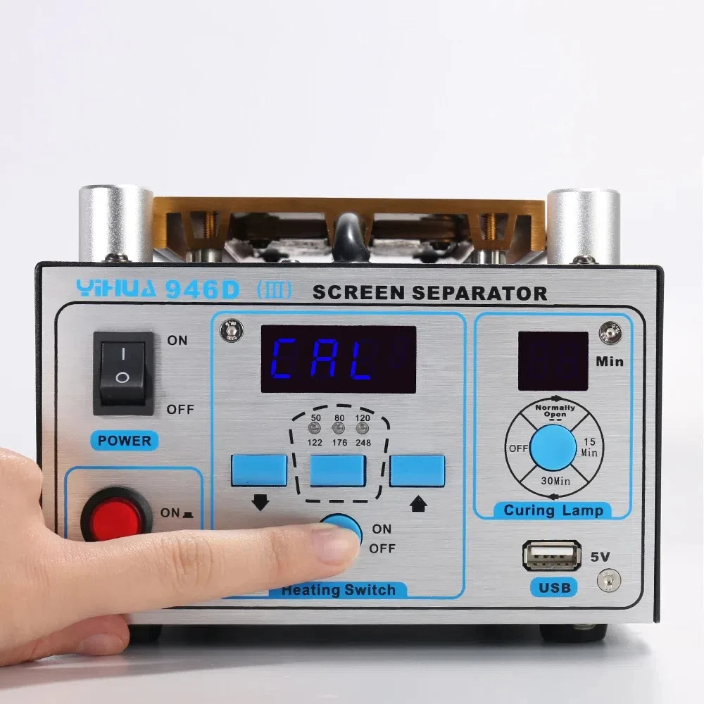 YIHUA 946D-III Digital LCD Screen Separator 5V 1A USB Power Supply & UV Curing Lamp with Built-in Long-Lasting Vacuum Pump
YIHUA 946D-III Digital LCD Screen Separator 5V 1A USB Power Supply & UV Curing Lamp with Built-in Long-Lasting Vacuum Pump