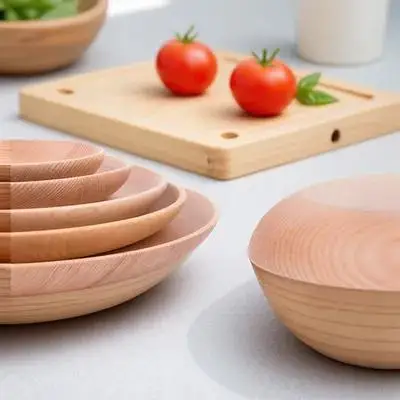 Round Wooden Dinner Plates 24Cm Natural Wood Serving Platter Eco Friendly Cut Resistant For Daily Party Wedding Kitchen 
Round Wooden Dinner Plates 24Cm Natural Wood Serving Platter Eco Friendly Cut Resistant For Daily Party Wedding Kitchen