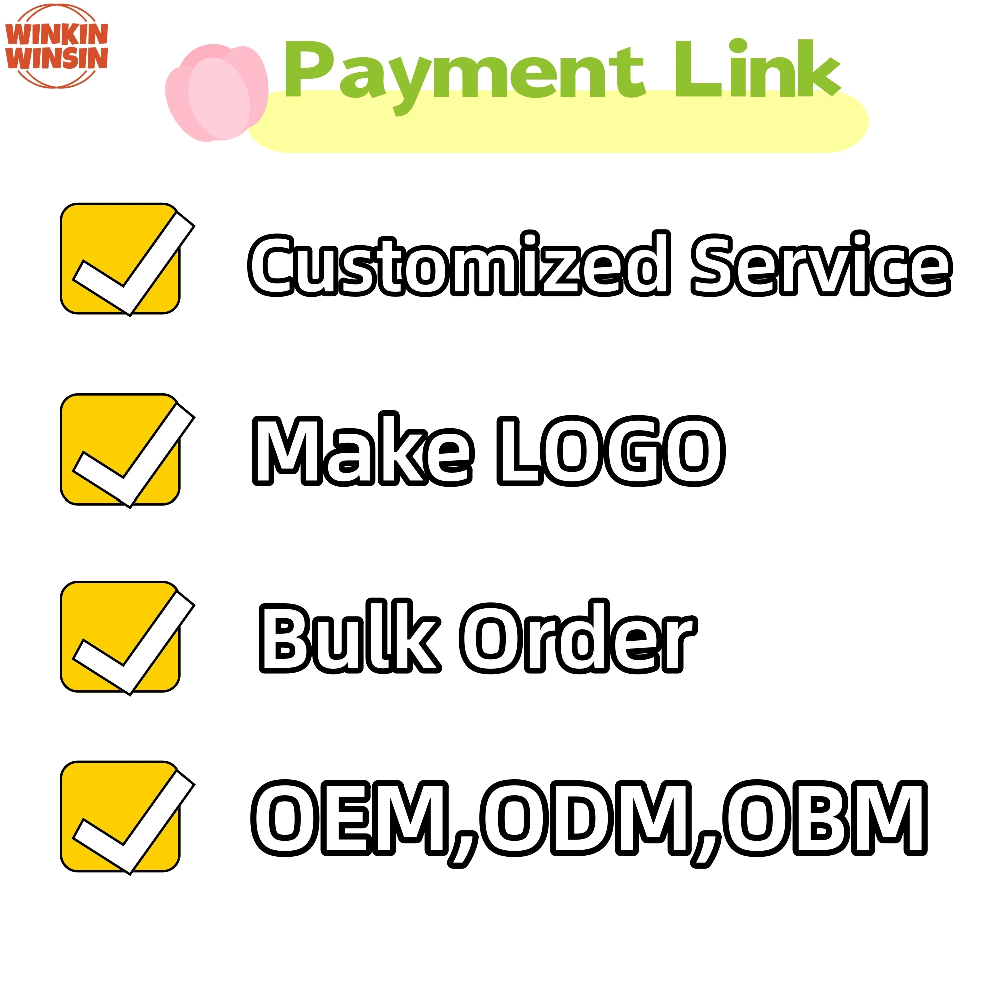 Ссылка для оплаты OEM ODM, оптовый заказ, индивидуальный логотип, служба стоимости доставки, ссылка для оплаты
Ссылка для оплаты OEM ODM, оптовый заказ, индивидуальный логотип, служба стоимости доставки, ссылка для оплаты