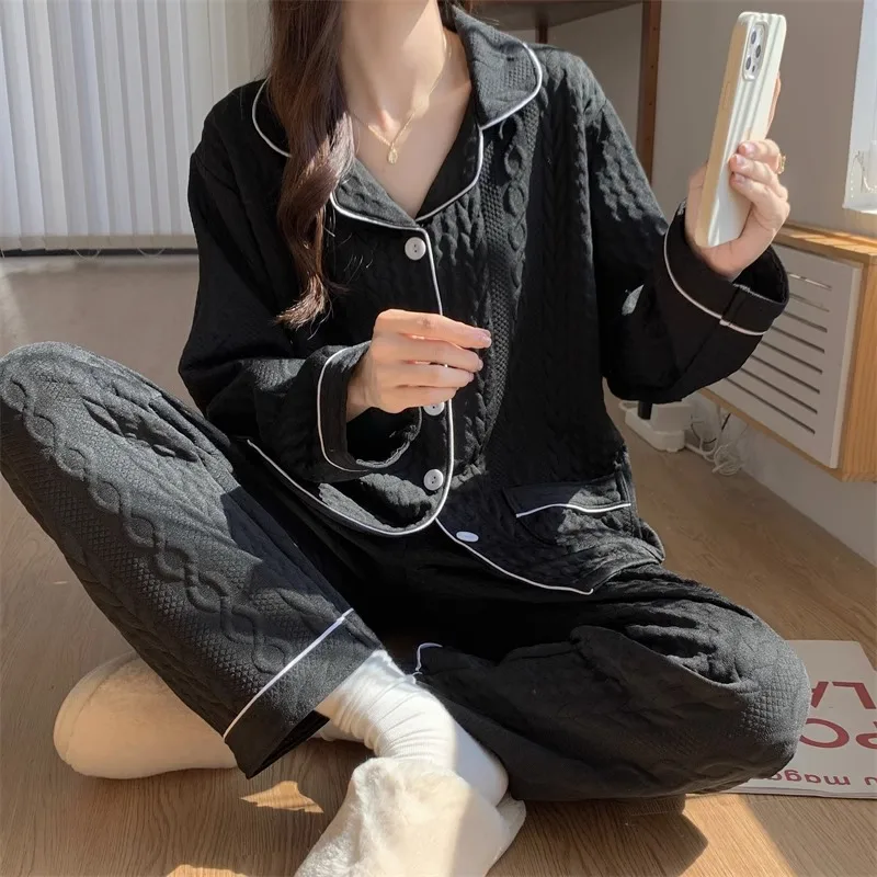 Пижамные комплекты со вставками, Женская Повседневная Мягкая домашняя мешковатая одежда для сна Ulzzang, универсальная повседневная одежда для девушек в колледже, весна-осень
Пижамные комплекты со вставками, Женская Повседневная Мягкая домашняя мешковатая одежда для сна Ulzzang, универсальная повседневная одежда для девушек в колледже, весна-осень