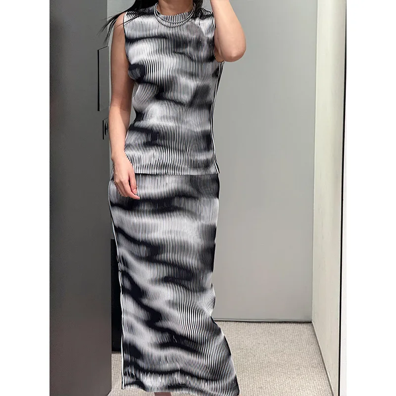 Miyake Fashion Set Summer New Temperament Gentle Wind Versatile Printing Pleated Casual Design Sense of Elegance Women's Dresses
Miyake Fashion Set Summer New Temperament Gentle Wind Versatile Printing Pleated Casual Design Sense of Elegance Women's Dresses