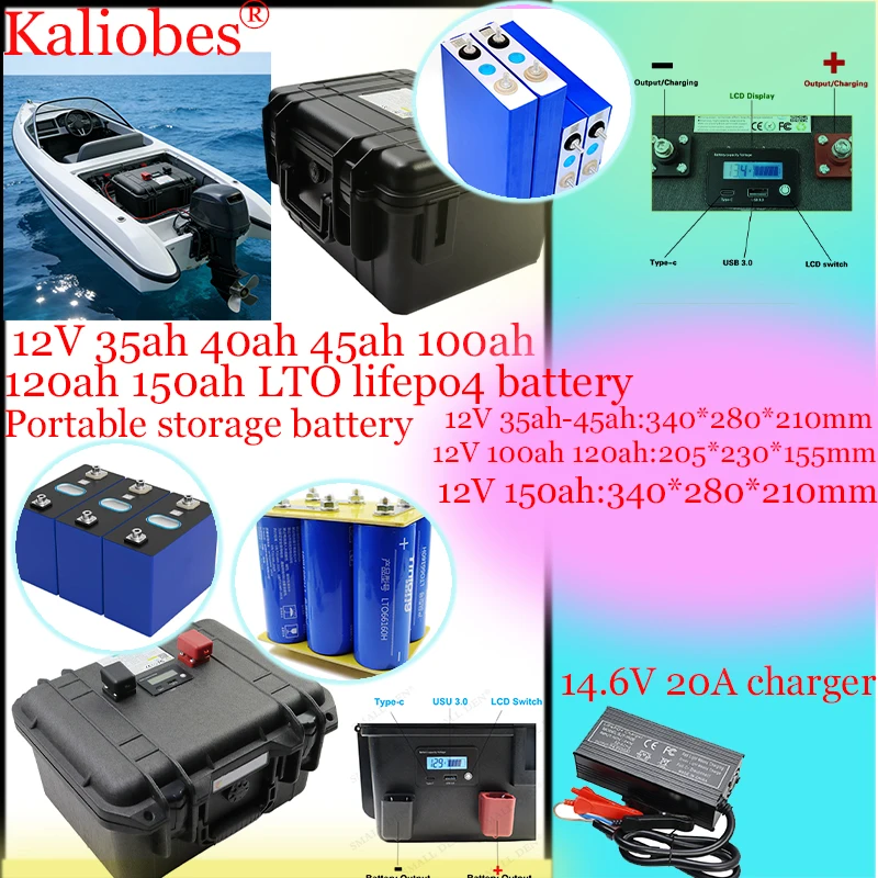 Brand new12V 35Ah 40Ah 45Ah 100Ah 120Ah 150Ah LifePO4 LTO portable energy storage battery with 8000 cycles for off-road vehicles
Brand new12V 35Ah 40Ah 45Ah 100Ah 120Ah 150Ah LifePO4 LTO portable energy storage battery with 8000 cycles for off-road vehicles