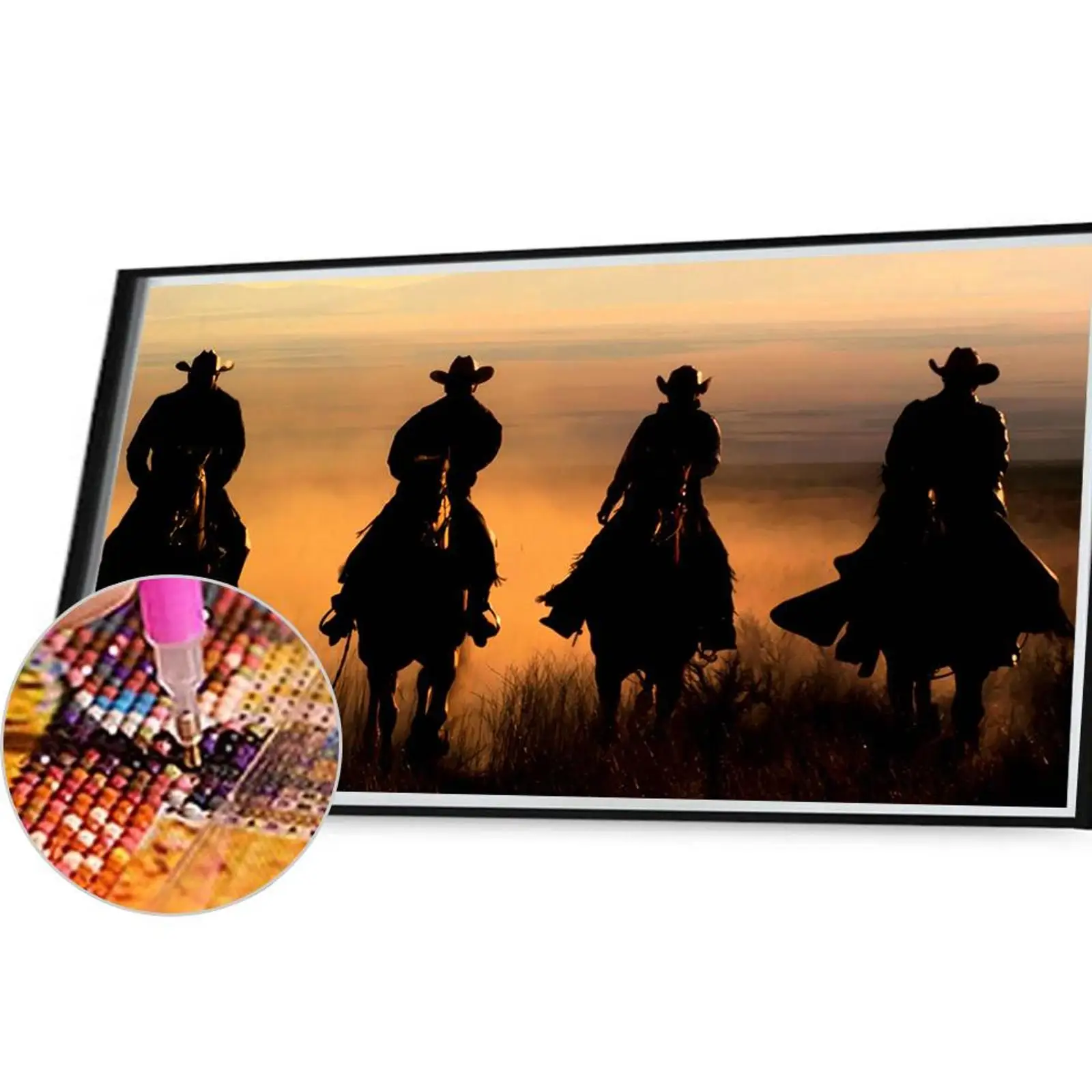 5D DIY Full Round Drill Diamond Painting Western Cowboy Home Art Craft 50x30cm
5D DIY Full Round Drill Diamond Painting Western Cowboy Home Art Craft 50x30cm