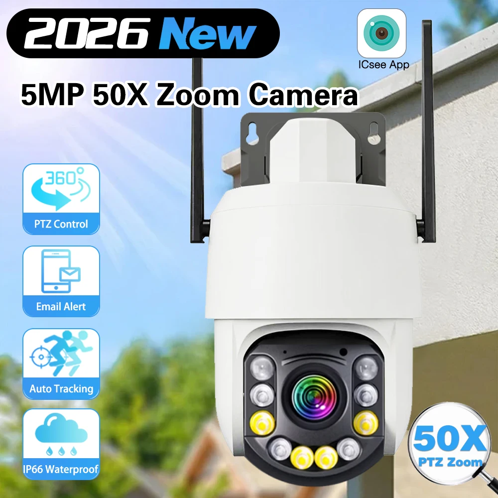 Камера видеонаблюдения ICsee App WiFi 5MP PTZ с 50-кратным/30-кратным зумом, обнаружением человека, беспроводная, уличная, с цветным ночным видением
Камера видеонаблюдения ICsee App WiFi 5MP PTZ с 50-кратным/30-кратным зумом, обнаружением человека, беспроводная, уличная, с цветным ночным видением