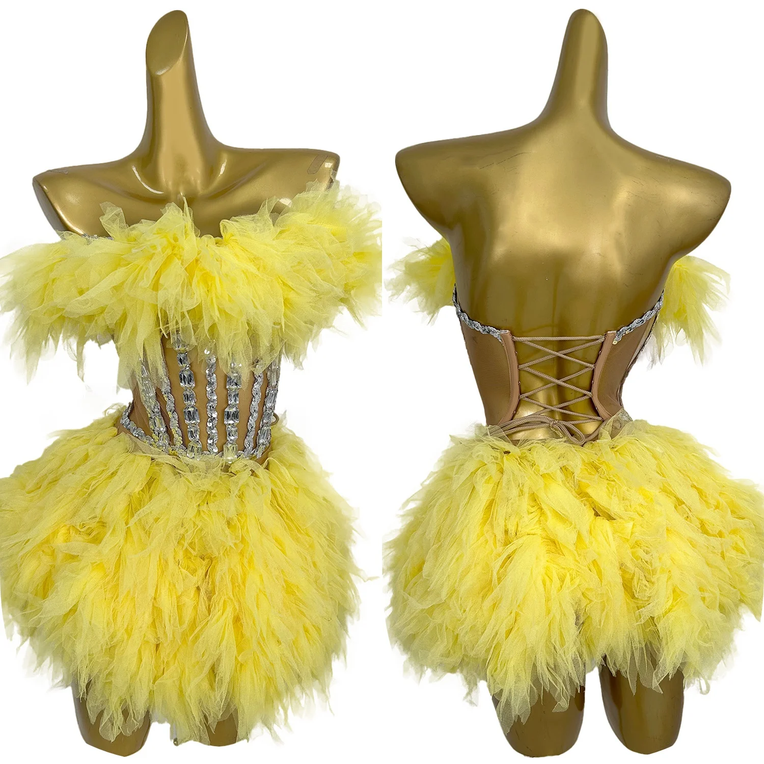 Birthday Celebrate Party Crop Tops Mini Skirt 2Pieces Set Festival Outfit Event Stage Show Wear Gauze Strapless Dresses Baozha
Birthday Celebrate Party Crop Tops Mini Skirt 2Pieces Set Festival Outfit Event Stage Show Wear Gauze Strapless Dresses Baozha