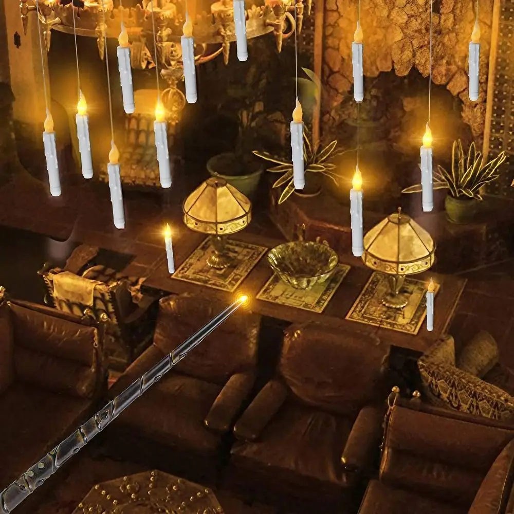 Flameless Floating LED Candles Light Remote Control Plastic LED Candle Decorative Lamp with Magic Wand Halloween Light
Flameless Floating LED Candles Light Remote Control Plastic LED Candle Decorative Lamp with Magic Wand Halloween Light