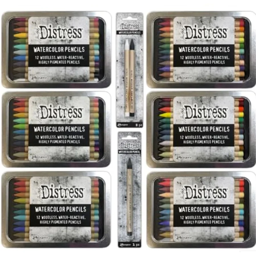 Ink Bundle - Tim Holtz Distress ALL available Watercolor Pencils 75 total. Sets 1 2 3 4 5 and 6. Plus the additional 3 colors:
Ink Bundle - Tim Holtz Distress ALL available Watercolor Pencils 75 total. Sets 1 2 3 4 5 and 6. Plus the additional 3 colors: