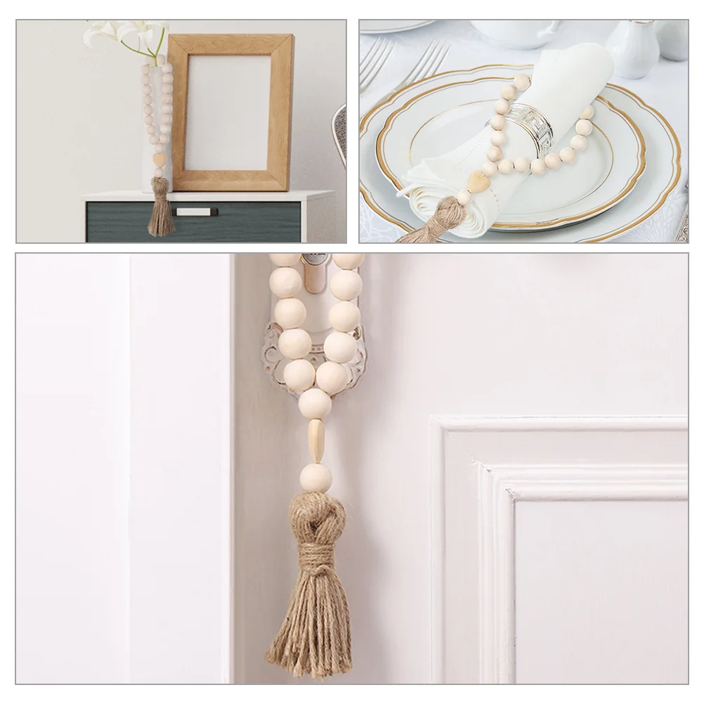 3pcs H crafted Hemp Rope Wooden Beaded Decoration Tassel Home Decor Wood Bead Pendant Rustic Style Wall Hanging
3pcs H crafted Hemp Rope Wooden Beaded Decoration Tassel Home Decor Wood Bead Pendant Rustic Style Wall Hanging