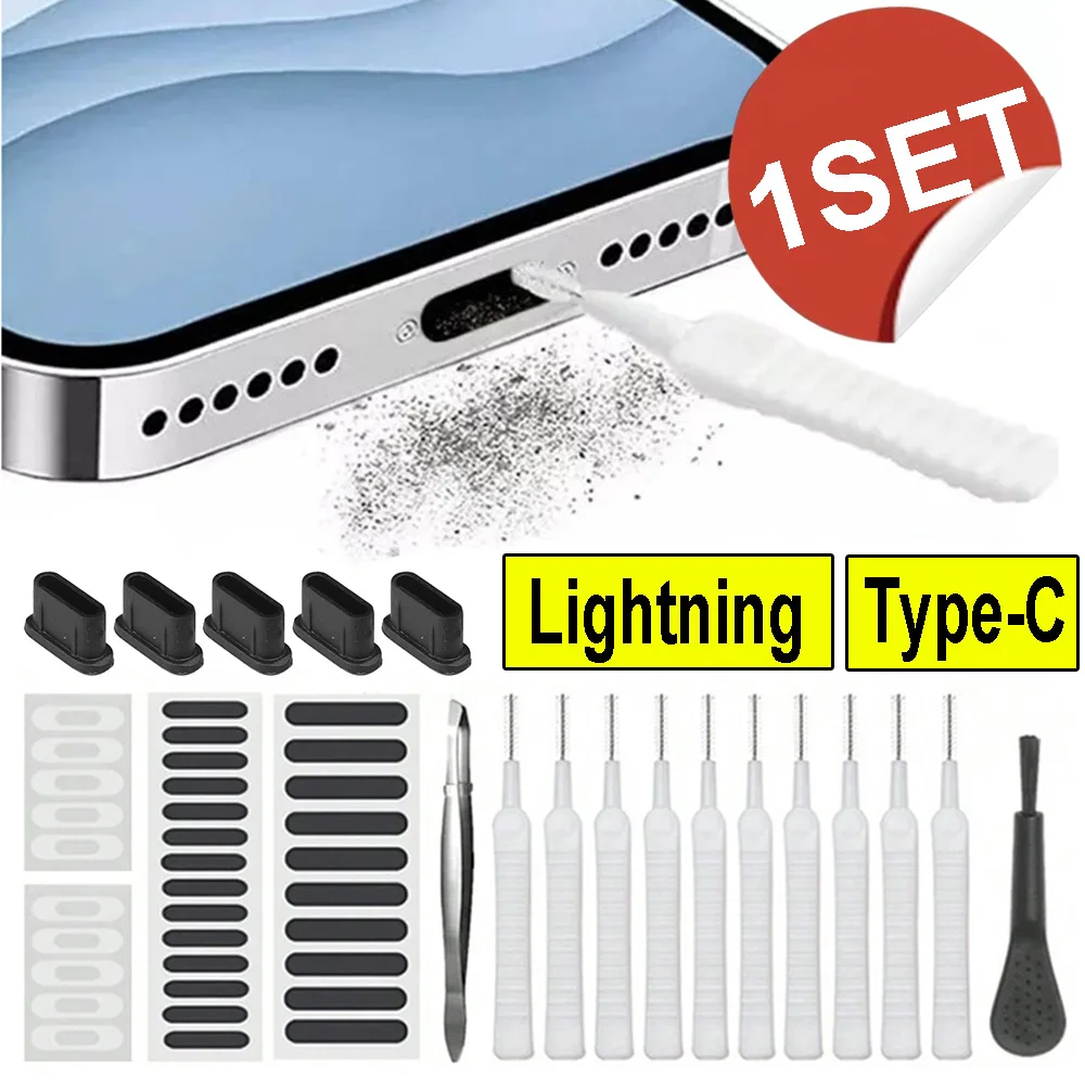 Cleaning Kit Dustproof Net Sticker Anti-Dust Mesh Dust Plug for IPhone 17/16/15 Type-C Phone Cleaning Kit with Tweezer/brush
Cleaning Kit Dustproof Net Sticker Anti-Dust Mesh Dust Plug for IPhone 17/16/15 Type-C Phone Cleaning Kit with Tweezer/brush