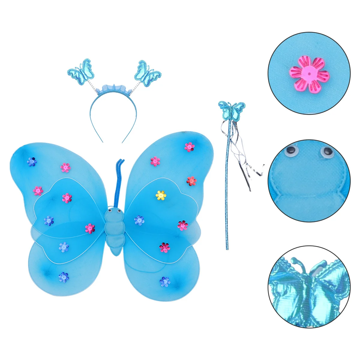 3Pcs Butterfly Wings Set Double Layer Headband Wand Fairy Wings Dress Up Birthday Cosplay Party Butterflies Wing Set
3Pcs Butterfly Wings Set Double Layer Headband Wand Fairy Wings Dress Up Birthday Cosplay Party Butterflies Wing Set